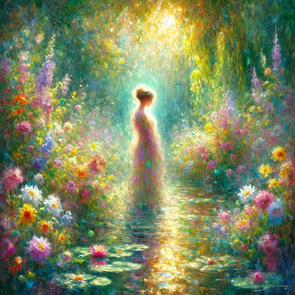 Ethereal Reverie in the Sunlit Garden